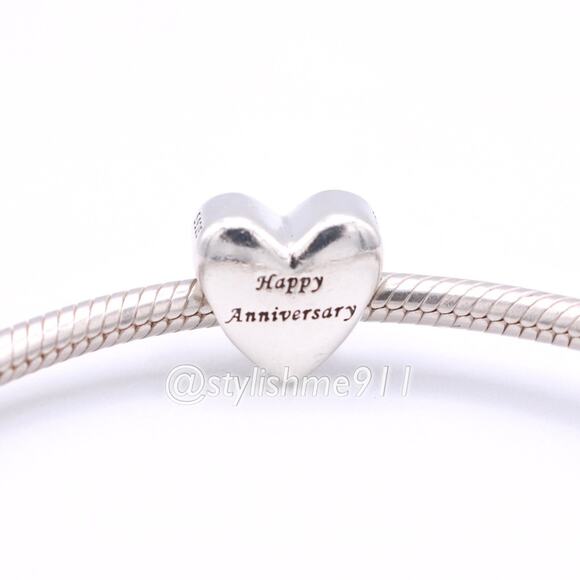 Authentic Pandora Happy Anniversary Heart Charm - 791290 - Picture 3 of 13